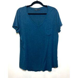 Prana Foundation Short Sleeve V-Neck Pocket Tee Size Large Soft Lightweight